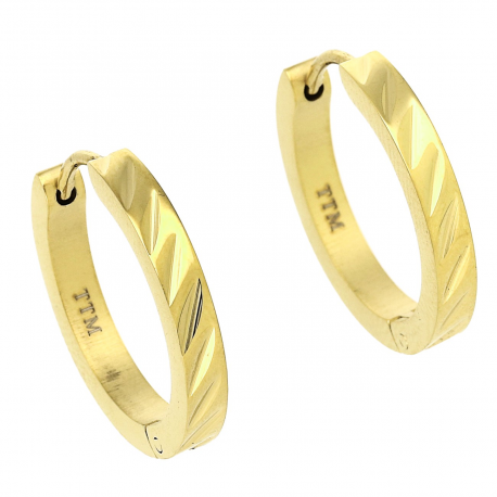 KOLCZYKI POZŁACANE 20/3 MM S. STEEL TTM XUPING 82389