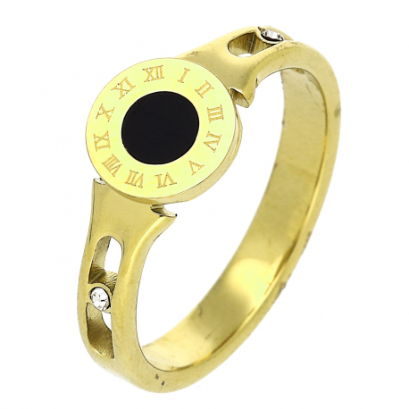 PIERŚCIONEK POZŁACANY 8 MM S. STEEL TTM XUPING 82410