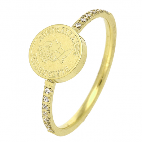 PIERŚCIONEK POZŁACANY 8 MM S. STEEL TTM XUPING 82412