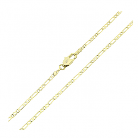 14K ŁAŃCUSZEK POZŁACANY 45 CM 2 MM FIGARO XUPING 82420