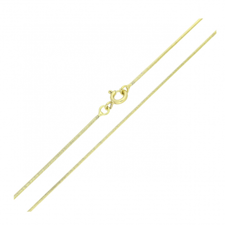 14K ŁAŃCUSZEK POZŁACANY 50 CM 1 MM OGON WĘŻA XUPING 82428