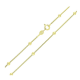 14K ŁAŃCUSZEK POZŁACANY 45 CM 3 MM OGON WĘŻA KULKI XUPING 82430