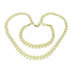 14K CELEBRYTKA POZŁACANA 45 CM Z BRANSOLETKĄ 19-17 CM XUPING 82431