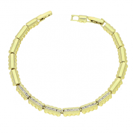 14K BRANSOLETKA POZŁACANA 19-17 CM 5 MM ELEGANCE XUPING 82467