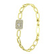 14K BRANSOLETKA POZŁACANA 18-16 CM 10 MM ELEGANCE XUPING 82473