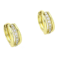 14K KOLCZYKI POZŁACANE 13/6 MM BRYLANTOWE KÓŁKA XUPING 82487