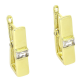14K KOLCZYKI POZŁACANE 21/5 MM ELEGANTKI Z BRYLANTEM XUPING 82500