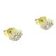 14K KOLCZYKI POZŁACANE 8/10 MM BRYLANTOWE OKO XUPING 82511