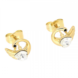 KOLCZYKI POZŁACANE 10/10 MM CRYSTAL XUPING 82539
