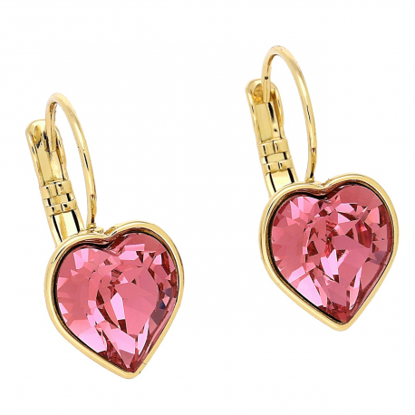 KOLCZYKI POZŁACANE 22/12 MM ROSE CRYSTAL XUPING 82546