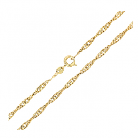 ŁAŃCUSZEK POZŁACANY 45 CM 2,9 MM SINGAPURKA XUPING 82566