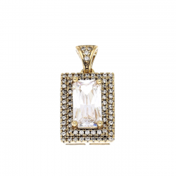 ZAWIESZKA POZŁACANA 23/12 MM BRYLANTOWA ELEGANTKA XUPING 82598