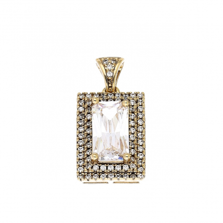 ZAWIESZKA POZŁACANA 23/12 MM BRYLANTOWA ELEGANTKA XUPING 82598