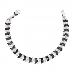 BRANSOLETKA PLATYNOWANA 19,5-17,5 CM 8 MM LUXURY XUPING 82646