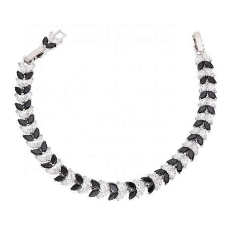 BRANSOLETKA PLATYNOWANA 19,5-17,5 CM 8 MM LUXURY XUPING 82646