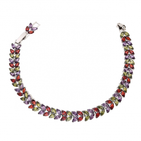 BRANSOLETKA PLATYNOWANA 19,5-17,5 CM 8 MM LUXURY XUPING 82647