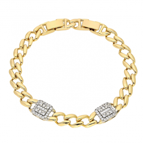 BRANSOLETKA ZŁOCONA 19,5-17,5 CM 9 MM LUXURY XUPING 82659
