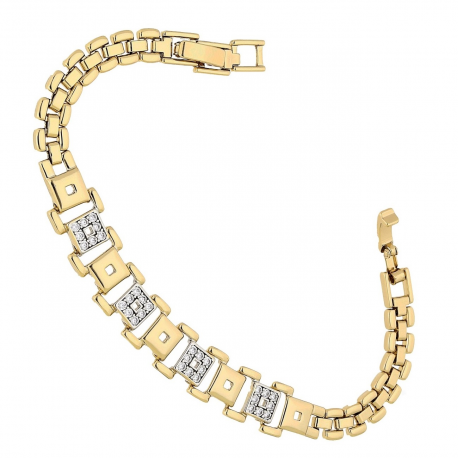 BRANSOLETKA ZŁOCONA 18,5-17 CM 8 MM LUXURY XUPING 82664