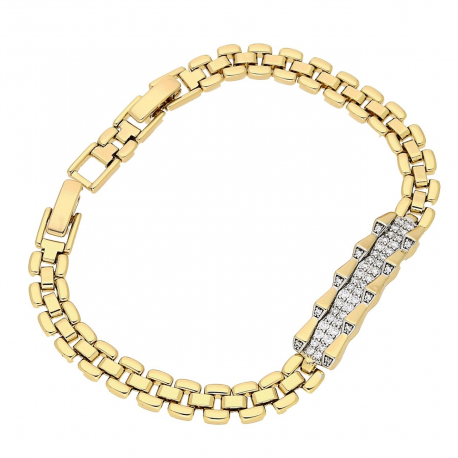 BRANSOLETKA ZŁOCONA 19-17 CM 8 MM LUXURY XUPING 82665