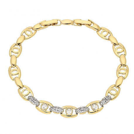 BRANSOLETKA ZŁOCONA 19-17 CM 7 MM LUXURY XUPING 82666