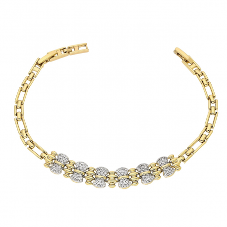 BRANSOLETKA ZŁOCONA 19,5-17,5 CM 9 MM LUXURY XUPING 82673