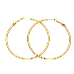 KOLCZYKI POZŁACANE 45/2 MM ZŁOTE KOŁA XUPING 82686