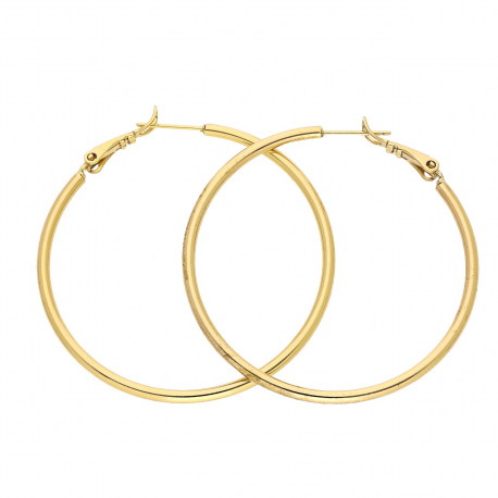 KOLCZYKI POZŁACANE 45/2 MM ZŁOTE KOŁA XUPING 82686