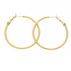 KOLCZYKI POZŁACANE 35/2 MM ZŁOTE KOŁA XUPING 82688