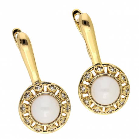 KOLCZYKI POZŁACANE 28/14 MM ELEGANCE XUPING 82725