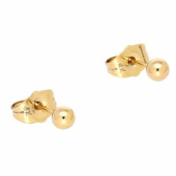 KOLCZYKI POZŁACANE 6 MM ZŁOTA KULKA XUPING 82746