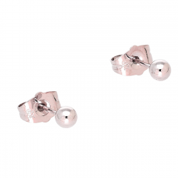 KOLCZYKI PLATYNOWANE 6 MM SREBRNA KULKA XUPING 82747