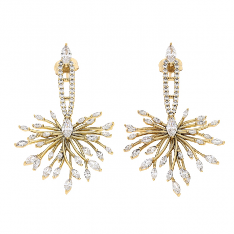 KOLCZYKI POZŁACANE 53/33 MM LUXURY XUPING 82768