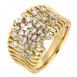 PIERŚCIONEK POZŁACANY 14 MM ELEGANCE XUPING 82771