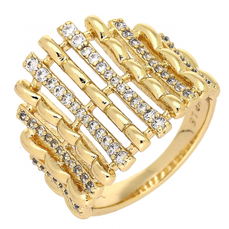 PIERŚCIONEK POZŁACANY 19 MM ELEGANCE XUPING 82774