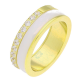 PIERŚCIONEK POZŁACANY CERAMIC 6 MM S. STEEL TTM XUPING 82788