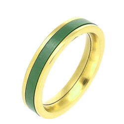 PIERŚCIONEK POZŁACANY CERAMIC 4 MM S. STEEL TTM XUPING 82797