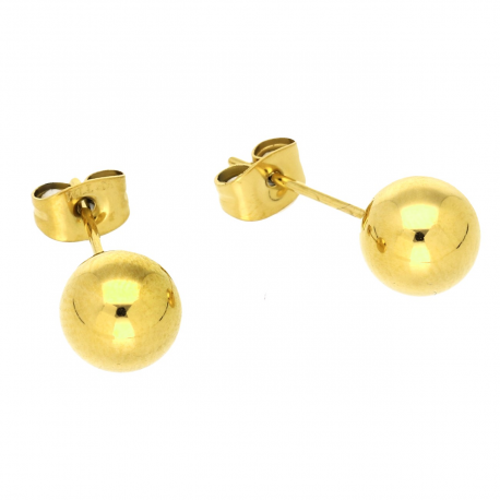 KOLCZYKI POZŁACANE 8 MM S. STEEL TTM XUPING 82859