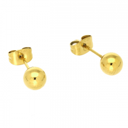 KOLCZYKI POZŁACANE 6 MM S. STEEL TTM XUPING 82860