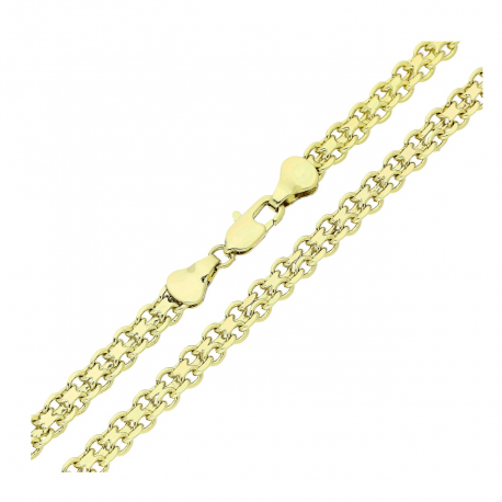 14K ŁAŃCUSZEK POZŁACANY 60 CM 5 MM BISMARK XUPING 82989