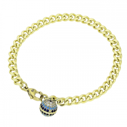 14K BRANSOLETKA POZŁACANA 17 CM ELEGANCE XUPING 83029