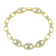 14K BRANSOLETKA POZŁACANA 19 CM 9,5 MM LUXURY XUPING 83032
