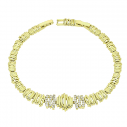 14K BRANSOLETKA POZŁACANA 19-17 CM 11,5 MM ELEGANCE XUPING 83035