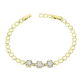 14K BRANSOLETKA POZŁACANA 19-17 CM 8 MM TRZY MARKIZY XUPING 83037