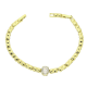 14K BRANSOLETKA POZŁACANA 19-17 CM 9 MM ELEGANCE XUPING 83038