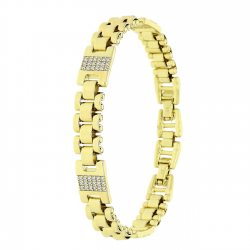 14K BRANSOLETKA POZŁACANA 19-17 CM 9 MM LUXURY XUPING 83045