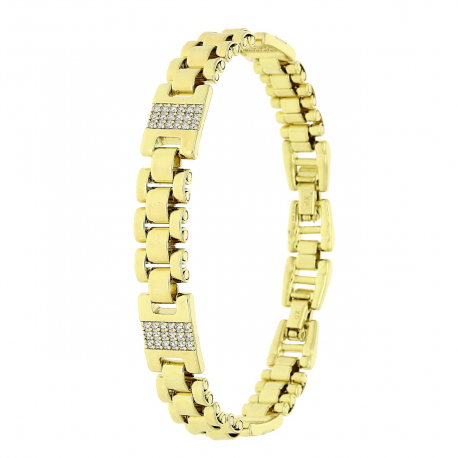 14K BRANSOLETKA POZŁACANA 19-17 CM 9 MM LUXURY XUPING 83045