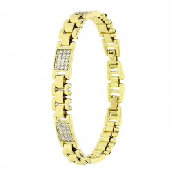 14K BRANSOLETKA POZŁACANA 19-17 CM 8 MM LUXURY XUPING 83046