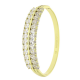 14K BRANSOLETKA POZŁACANA 60/13 MM BRYLANTOWY BANGLE XUPING 83050