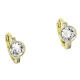 14K KOLCZYKI POZŁACANE 12/6 MM CRYSTAL XUPING 83056