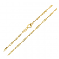 ŁAŃCUSZEK POZŁACANY 40 CM 2,1 MM SINGAPURKA XUPING 83124